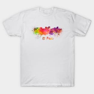 El paso skyline in watercolor T-Shirt